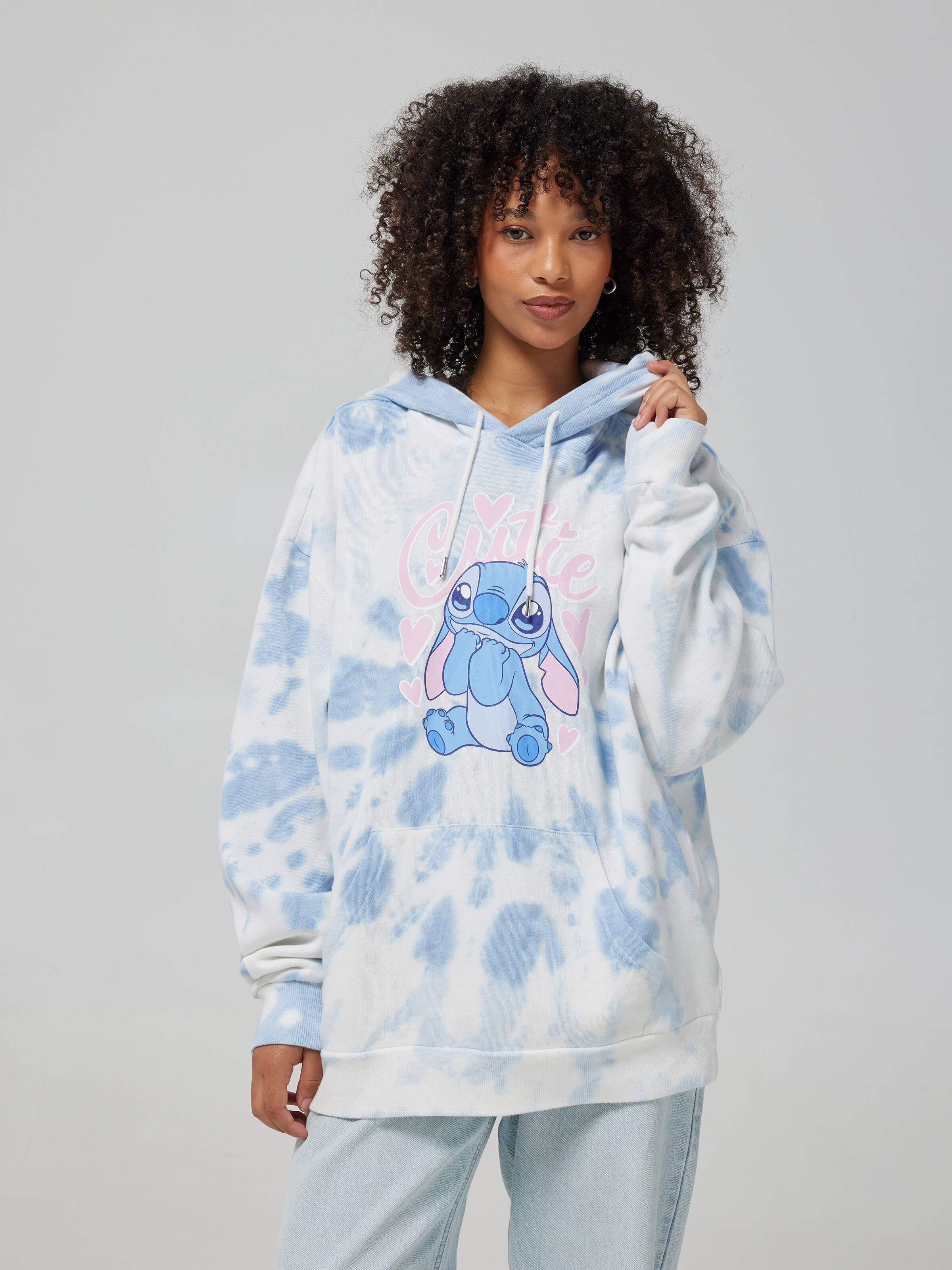 Lilo & Stitch Cutie Tie Dye Oversized Hoodie - Jay Jays Online
