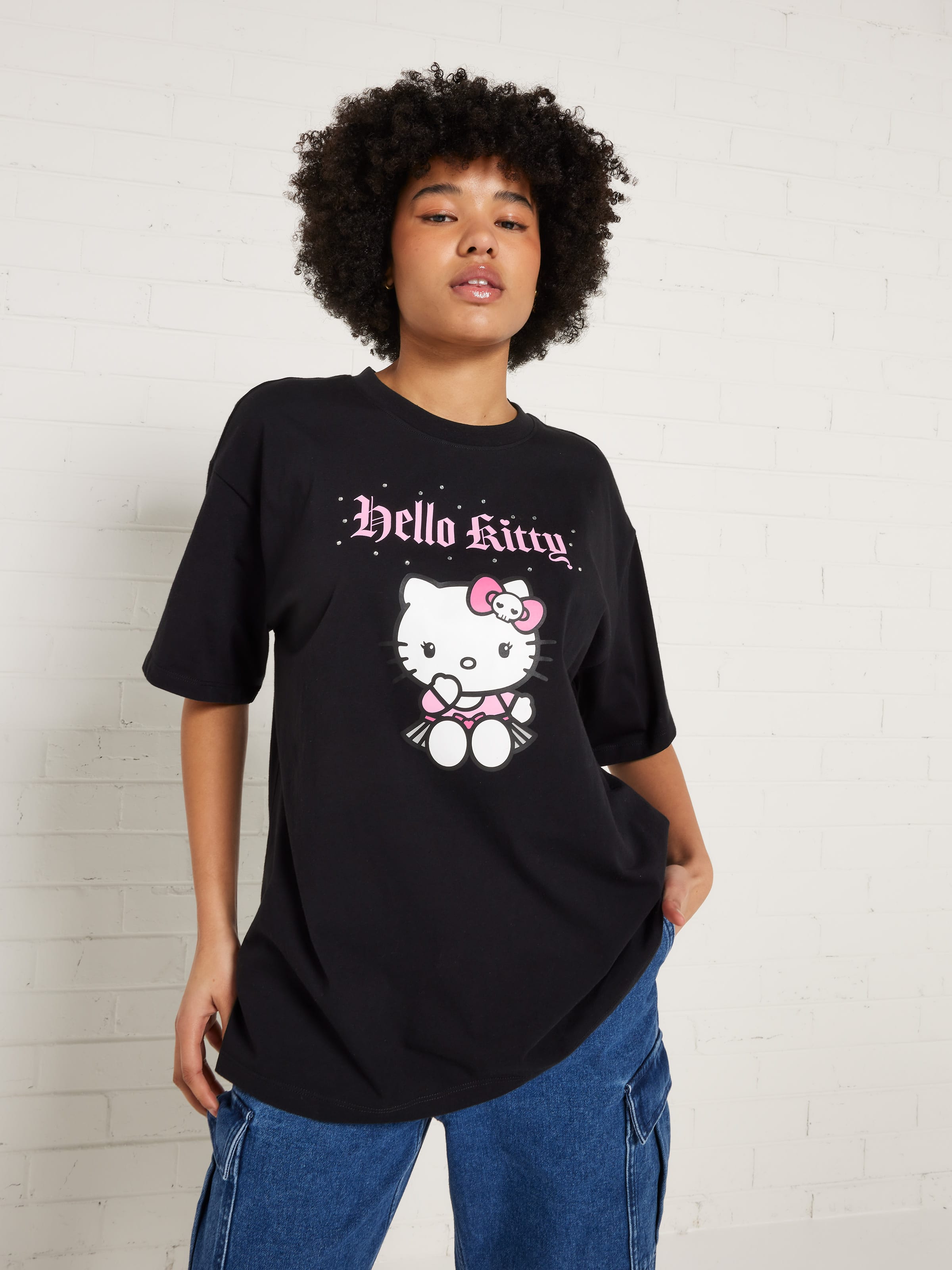 Hello Kitty Gothic Oversized Tee - Jay Jays Online