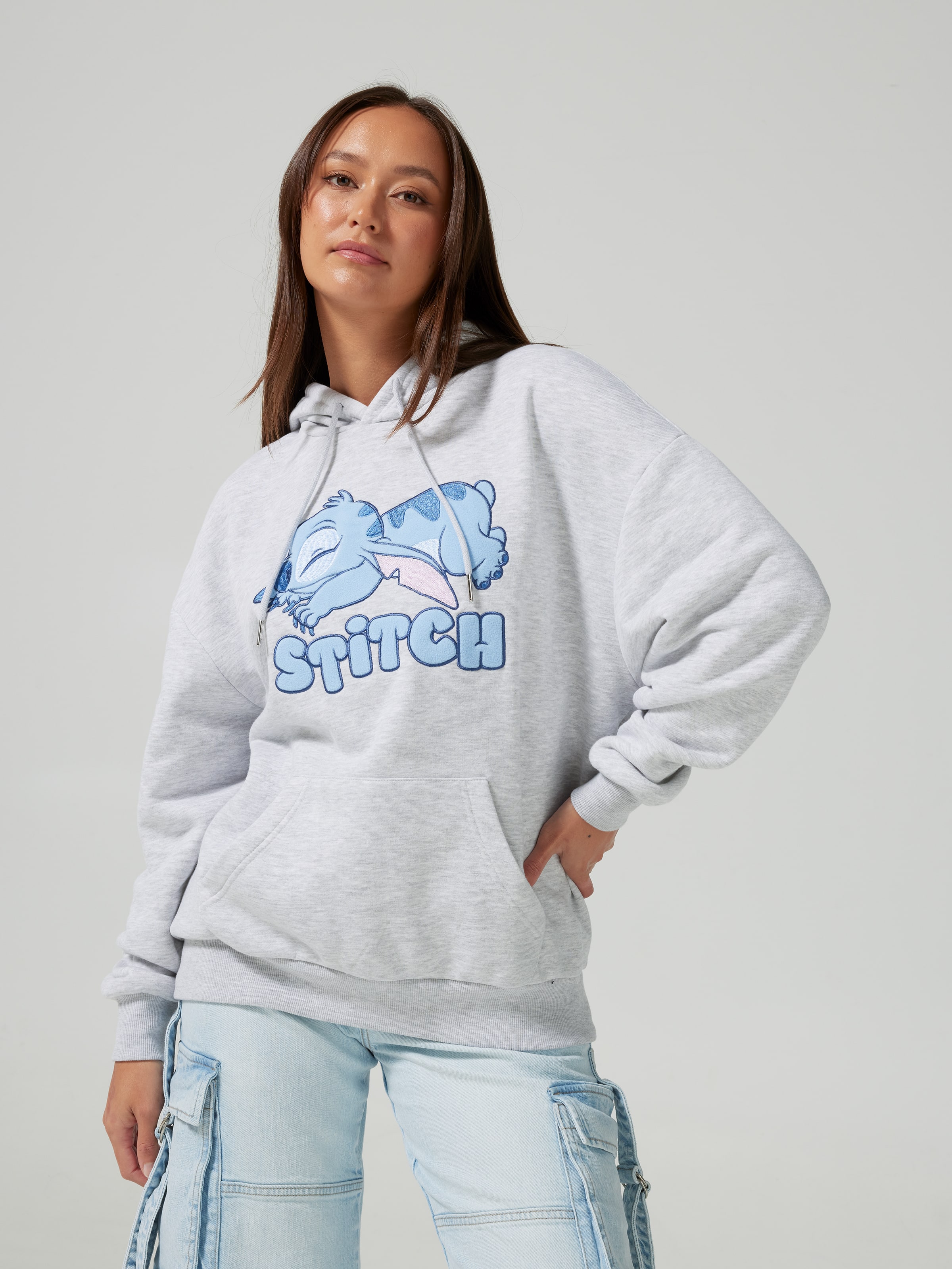 Lilo & Stitch Applique Oversized Hoodie Jay Jays Online