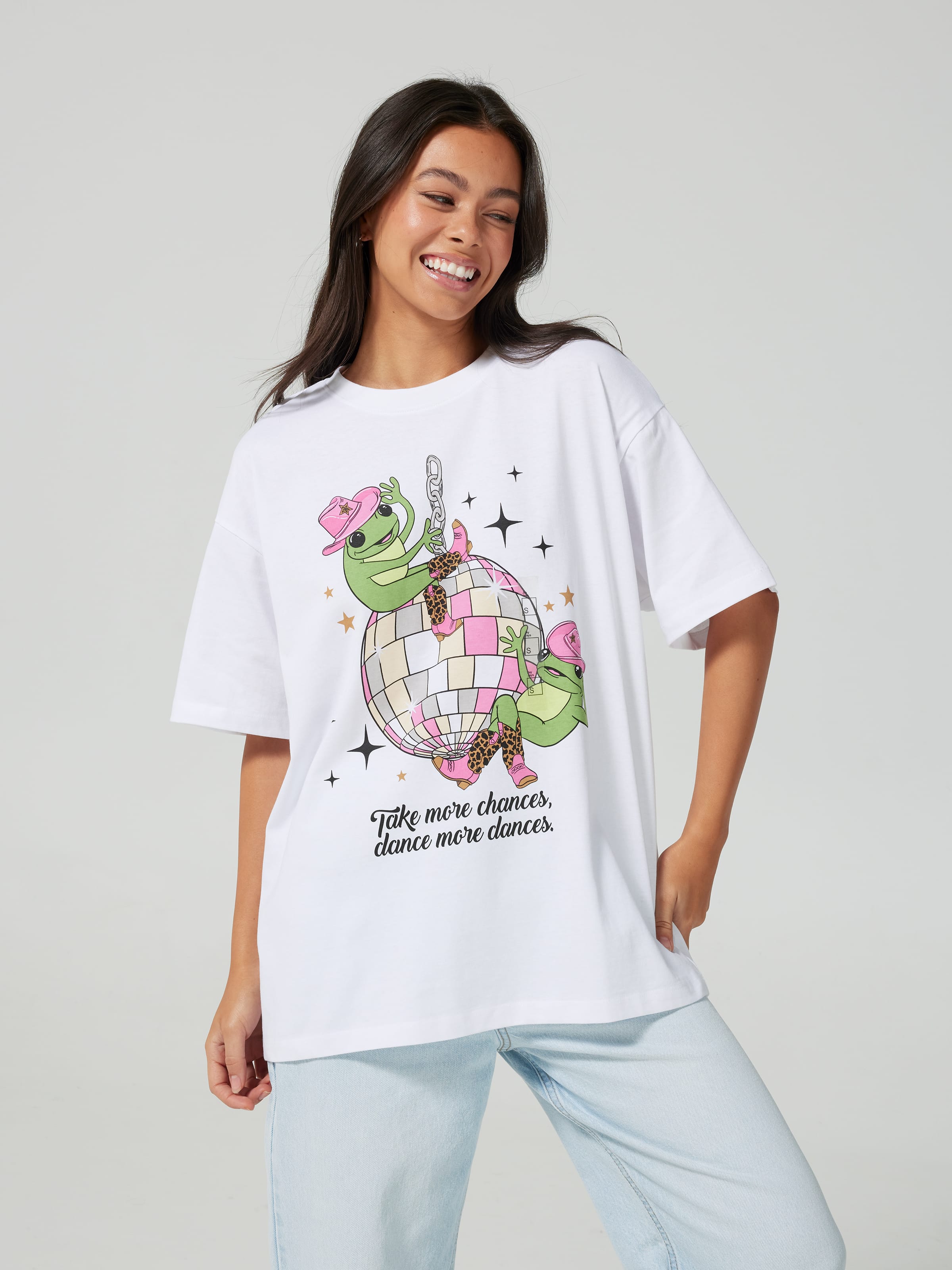 Dancing Frogs Oversized Tee - Jay Jays Online