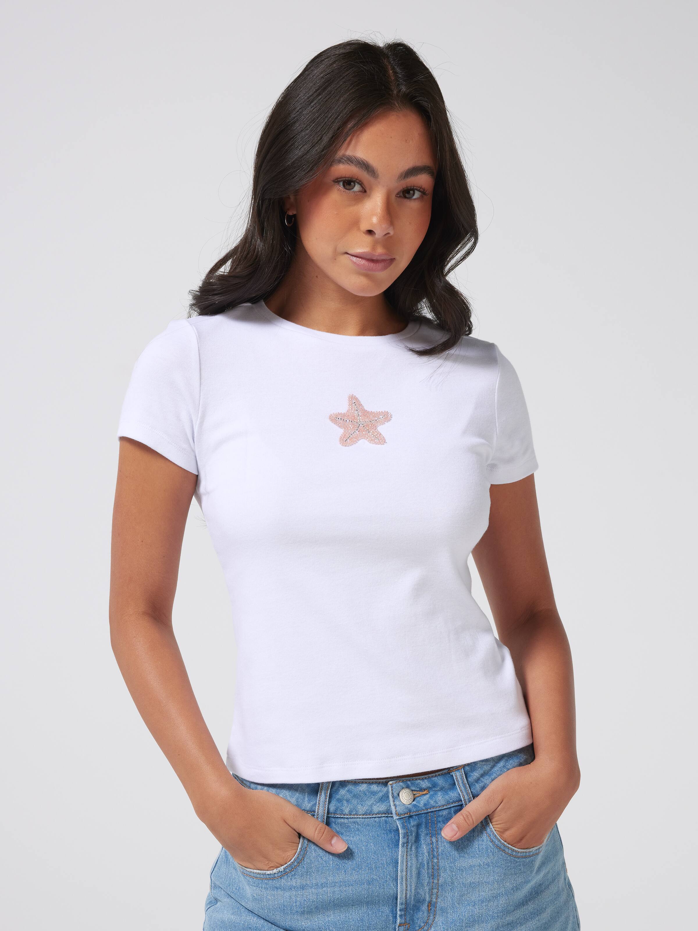 Hot Dog Beaded Baby Tee